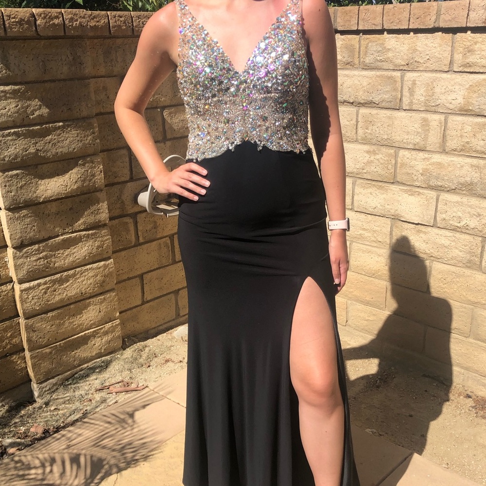 Black Beaded Gown